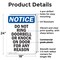 Signmission Do Not Ring Doorbell Or Knock OSHA Notice Sign, Plastic, 18in W x 24in L, 2PK OS-2PACK-NS-P-1824-V-11356 - alternate 2